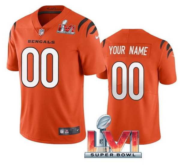 Nike Bengals Men & Women & Youth Customized Orange 2022 Super Bowl LVI Vapor Limited Jersey,We sell and wholesale Nike Bengals Men & Women & Youth Customized Orange 2022 Super Bowl LVI Vapor Limited Jersey on line form chian!